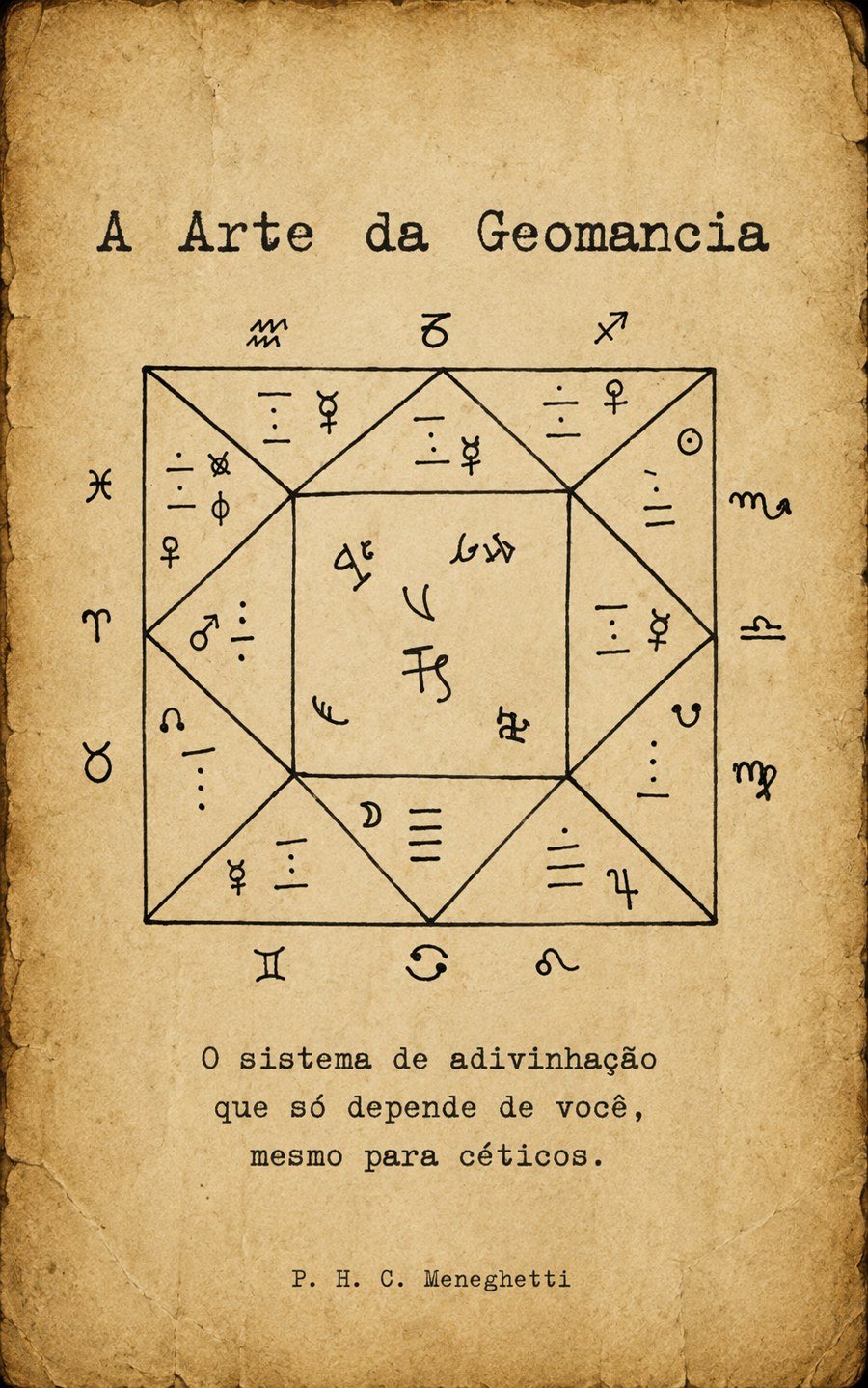 Capa do livro A Arte da Geomancia, Volume 1, de Pedro Meneghetti
